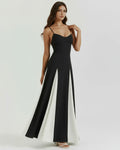 Vestido Puerta de Luna largo contraste fluido elegante – Cloe Paris