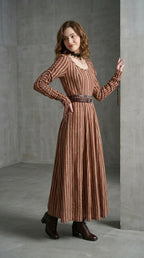 Vestido Catalina color naranja calabaza vintage · Cloe Paris