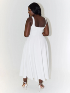 Melis | Vestido Midi con Escote Cuadrado