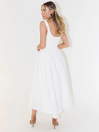 Melis | Vestido Midi con Escote Cuadrado