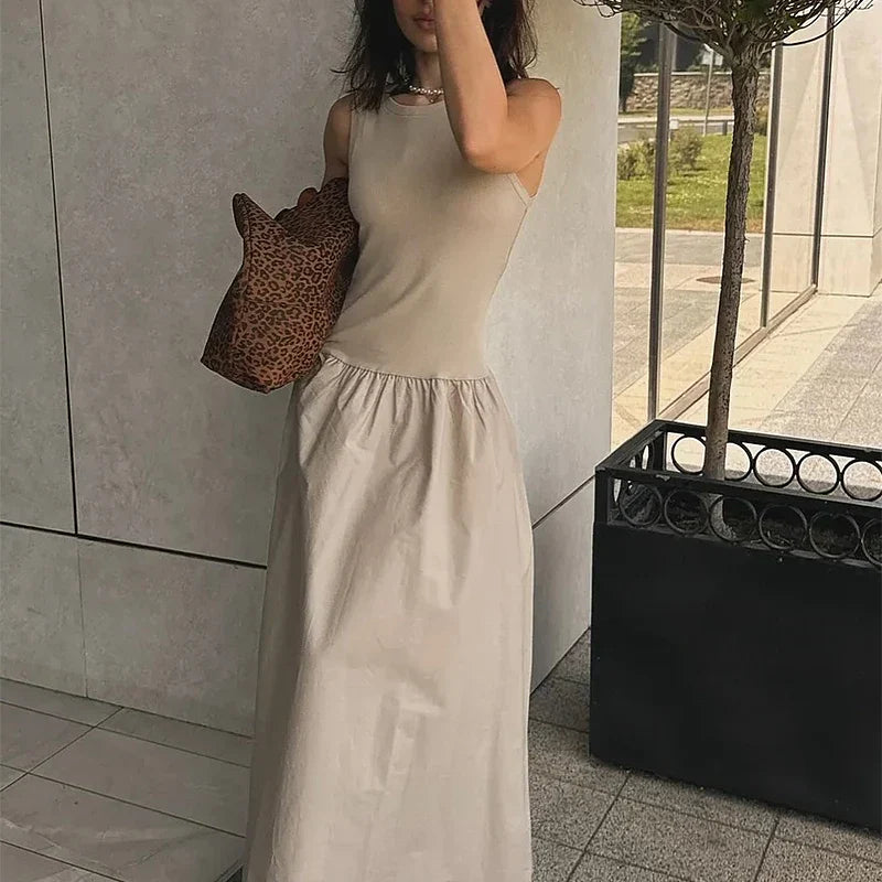 Vestido Dolores caqui elegante casual – Cloe Paris