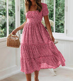Julia | Vestido midi con estampado floral