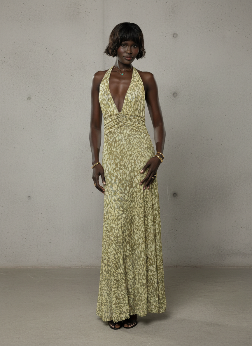 Chelsea | Vestido maxi con lazo en la espalda