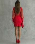 Luisa | Vestido Hombros Descubiertos y Manga Larga
